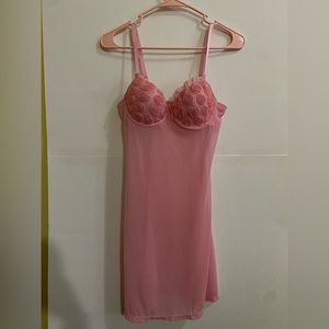 Sheer light pink lingerie dress